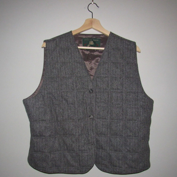 Orvis Jackets & Blazers - RARE ORVIS Vest Leather Wool Womens Size L Padded